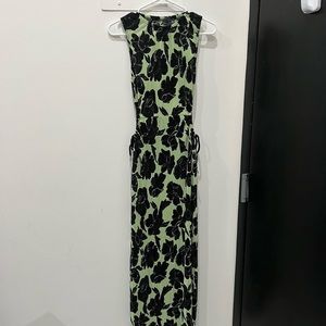 ASOS high neck plisse maxi dress with cut outs - excellent condition - US Size 4